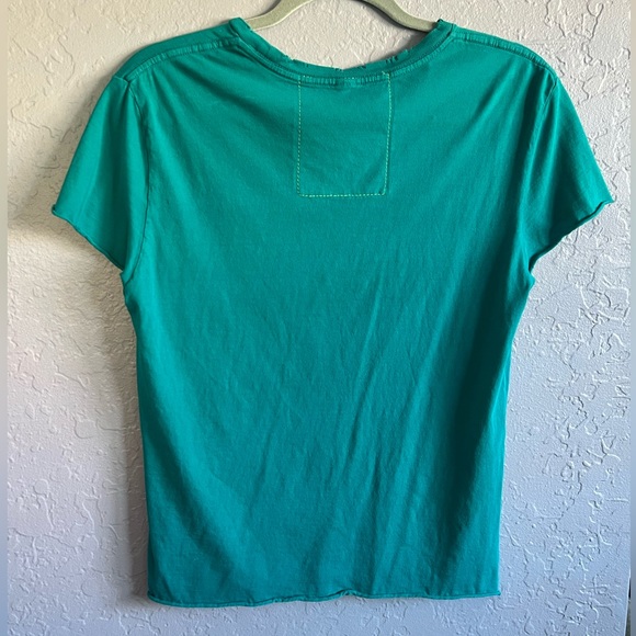 Aviator Nation Boyfriend Tee, Teal, Size S - Picture 2 of 5